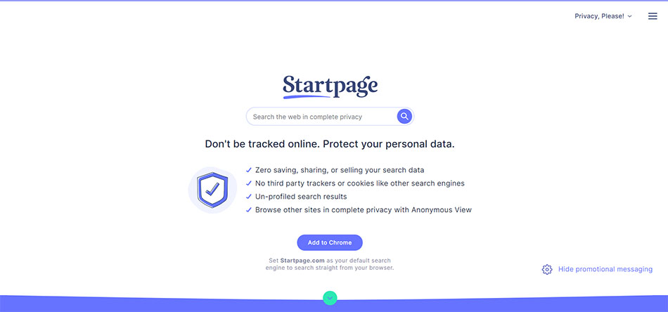 حفظ اطلاعات شخصی در هنگام سرچ با سایت Startpage.com