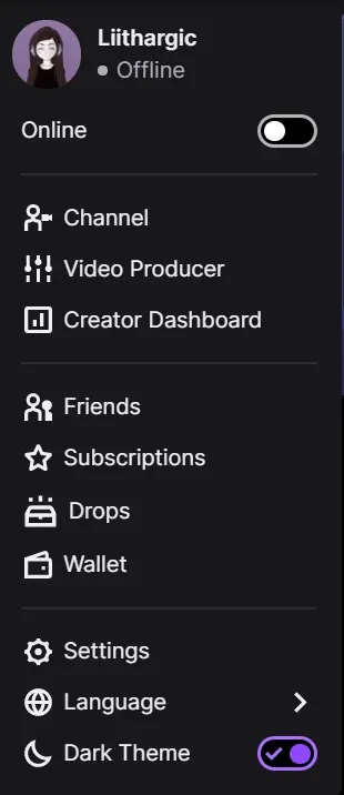 نحوه لغو اشتراک Twitch (دسک تاپ)