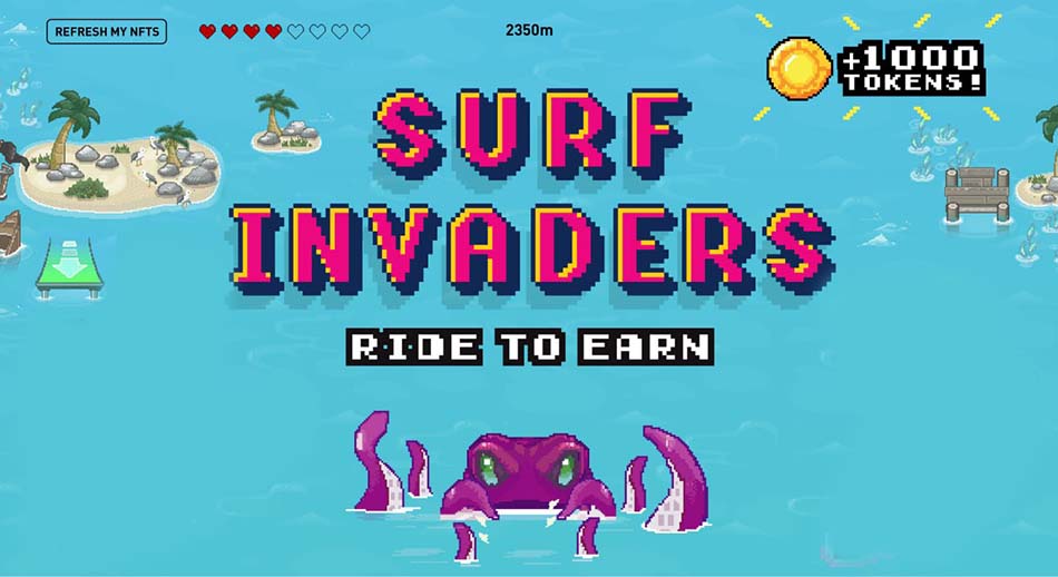 کسب درآمد به صورت رمز ارز با شکستن رکورد بازی Surf Invaders