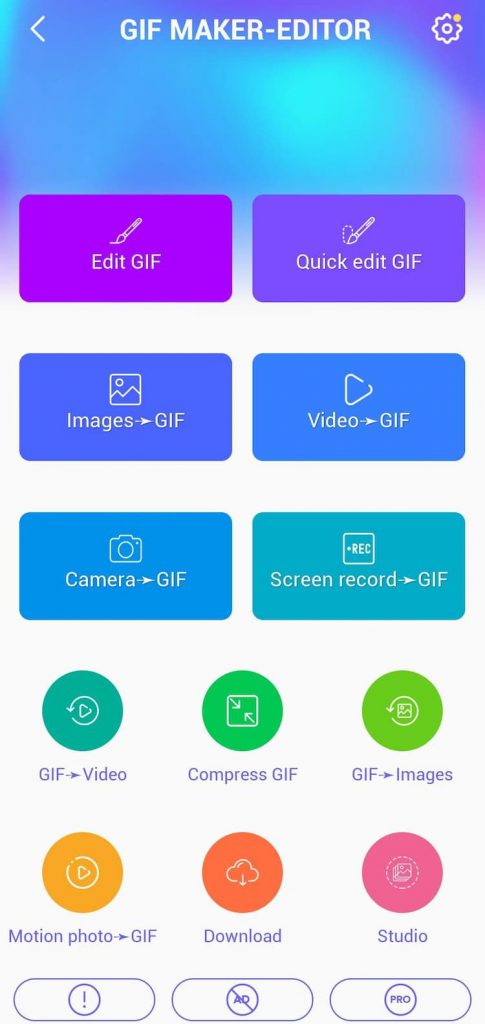 برنامه ساخت GIF برای اندروید: GIF Maker, GIF Editor