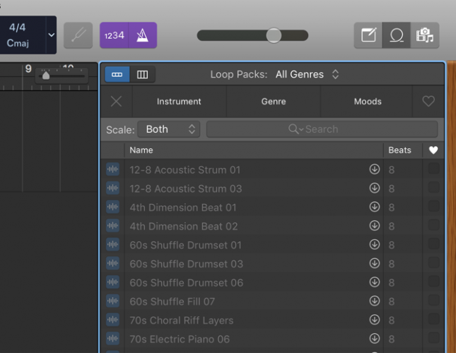 ساخت موسیقی در اپلیکیشن GarageBand با لوپ های Apple
