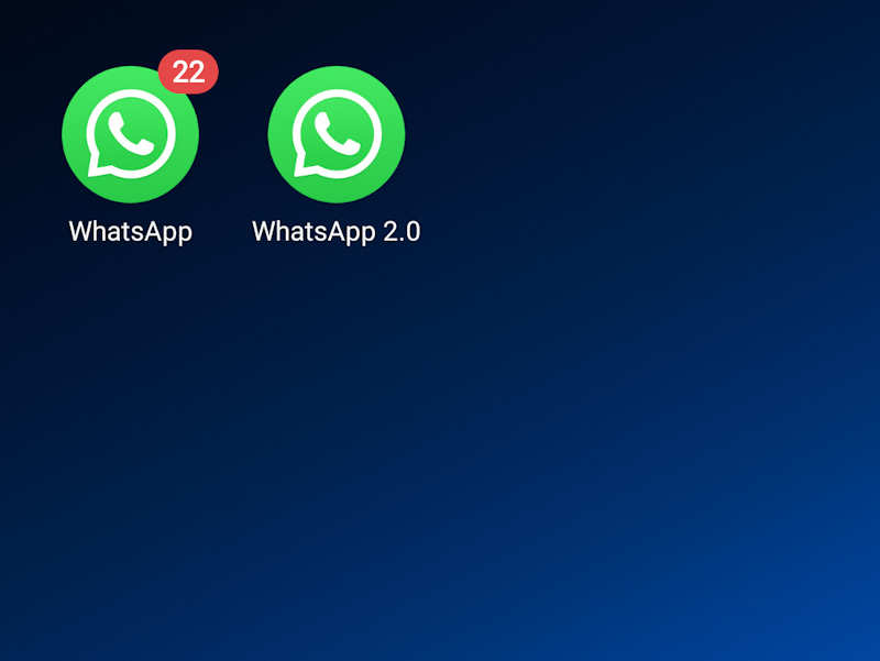 راه اندازی دو حساب WhatsApp