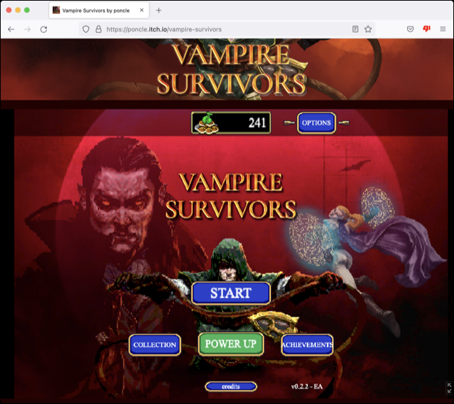 بازی Vampire Survivors را در مرورگر خود بازی کنید