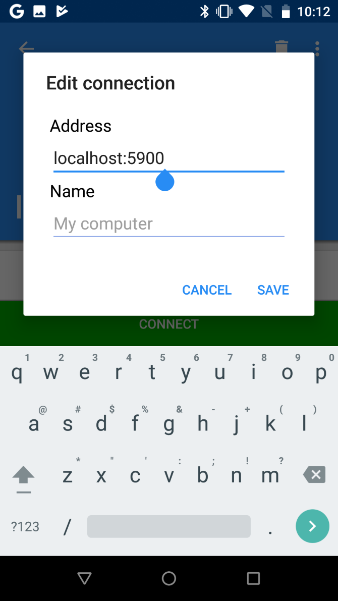 muo android linux vnc address
