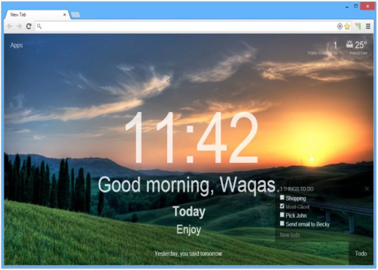 افزونه iChrome New Tab