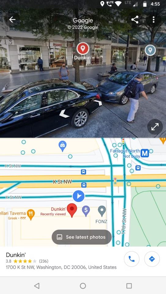 از نمای خیابان گوگل برای پیمایش بهتر استفاده کنید