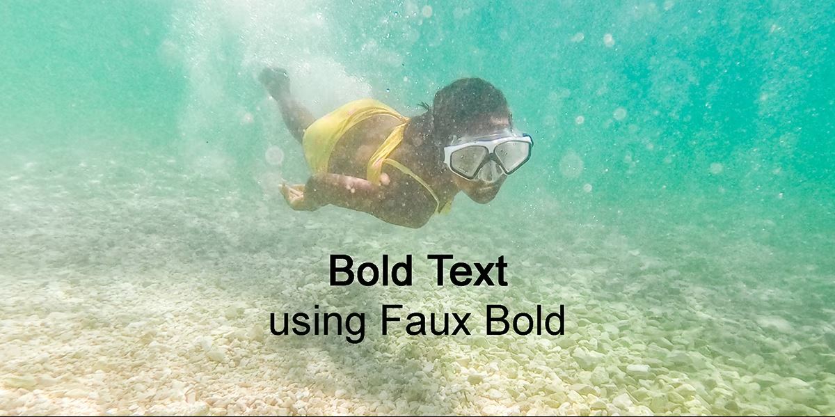 تنظیم Faux Bold در پنل کاراکتر استفاده کنید