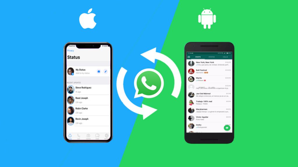 چت های واتساپ از اندروید به آیفون