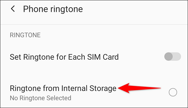 Ringtone From Internal Storage