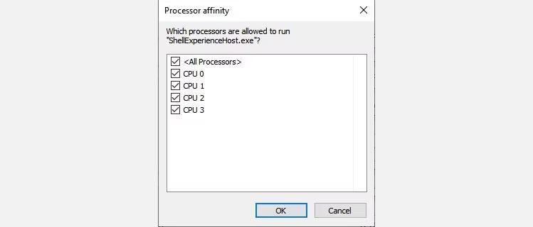 استفاده از CPU Windows Shell Experience Host را محدود کنید