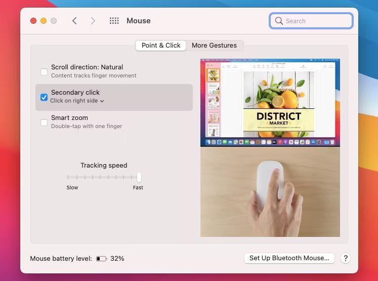 تنظیمات Preferences ماوس Mac خود را بررسی کنید