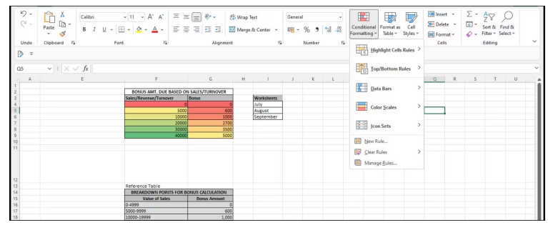 Spreadsheets در گوگل شیت