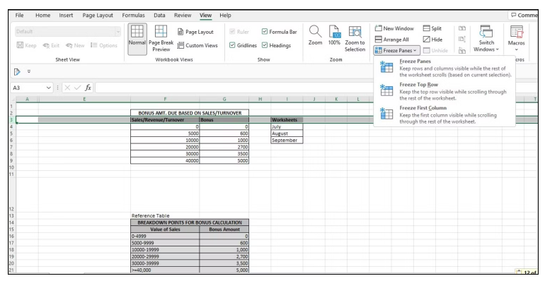 Spreadsheets در گوگل شیت