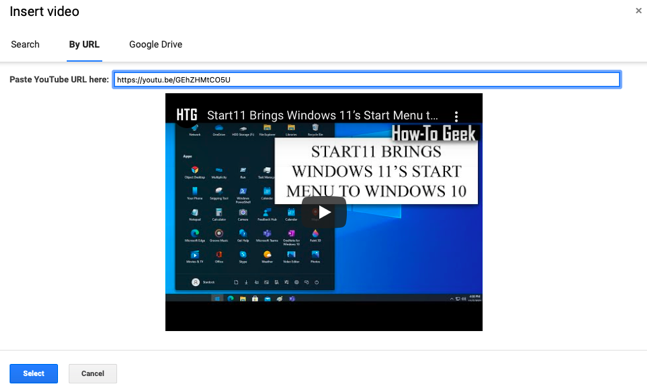 اضافه کردن ویدیو در Google Docs