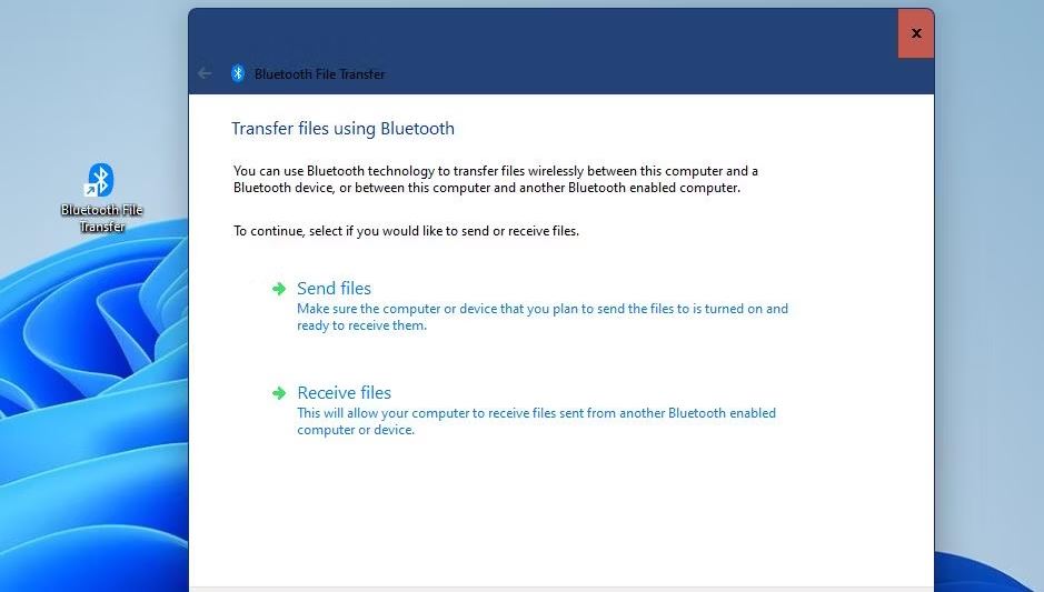 نحوه افزودن Bluetooth File Transfer Shortcut به دسکتاپ