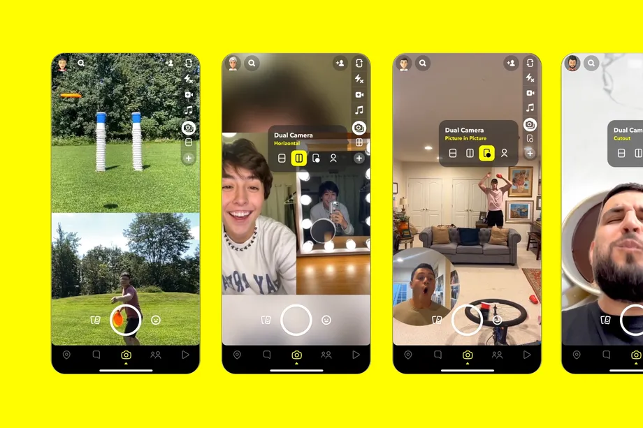 Snapchat از ویژگی دوربین دوگانه BeReal خود رونمایی می کند
