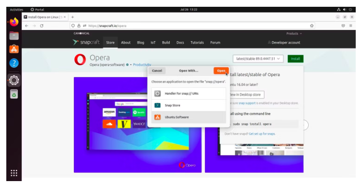 نصب Opera در Linux