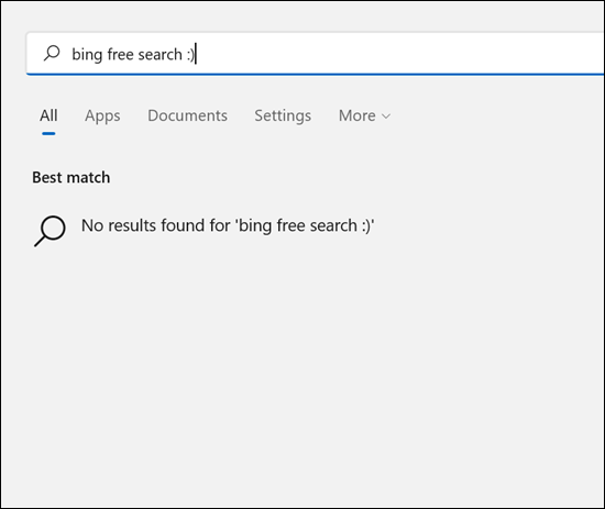 Bing را از جستجوی منوی استارت حذف کنید