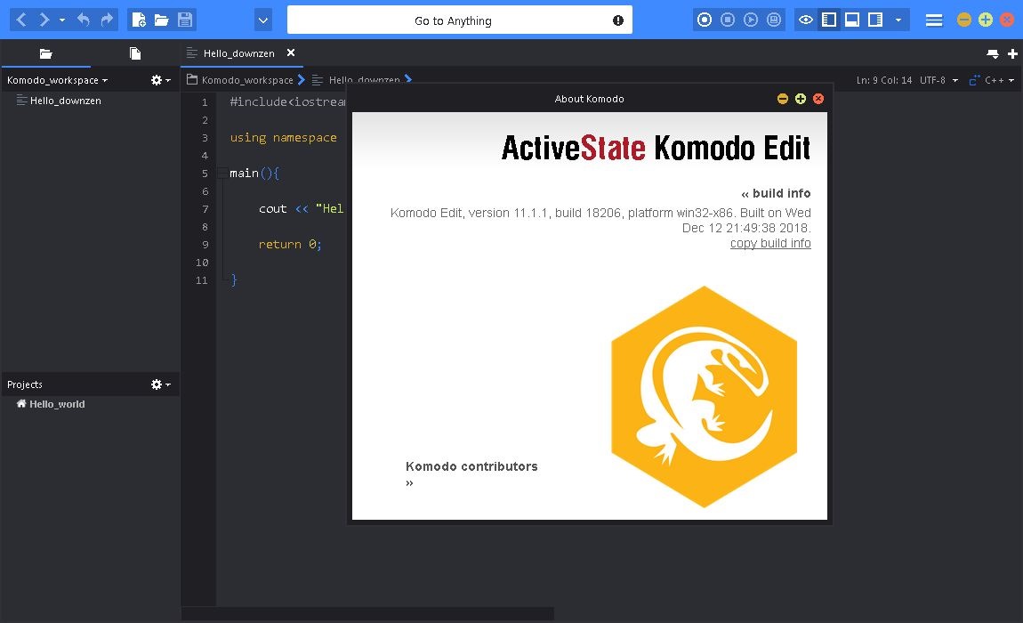 Текстовый редактор Komodo Edit. Команды в Komodo Edit 12.0.1. Professional gimp Opera Komodo Edit. Komodo edit