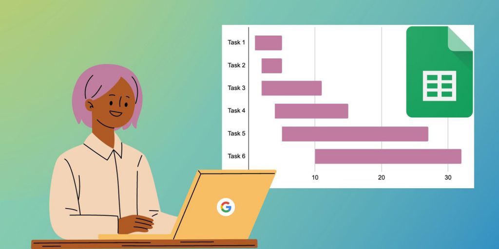 نمودار گانت در Google Sheets