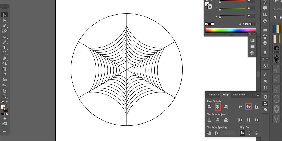 ایجاد یک وب عنکبوتی در Adobe Illustrator