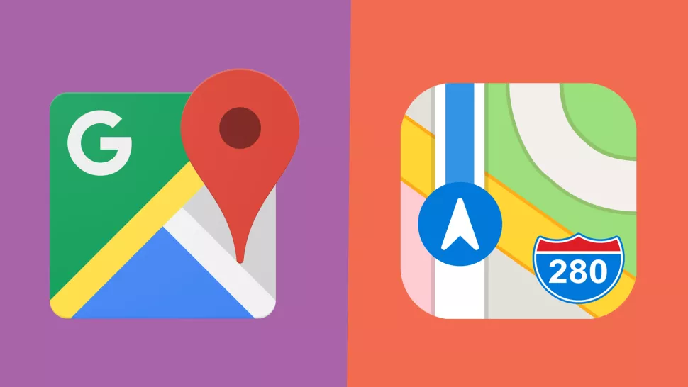 مقایسه Apple map با Google map