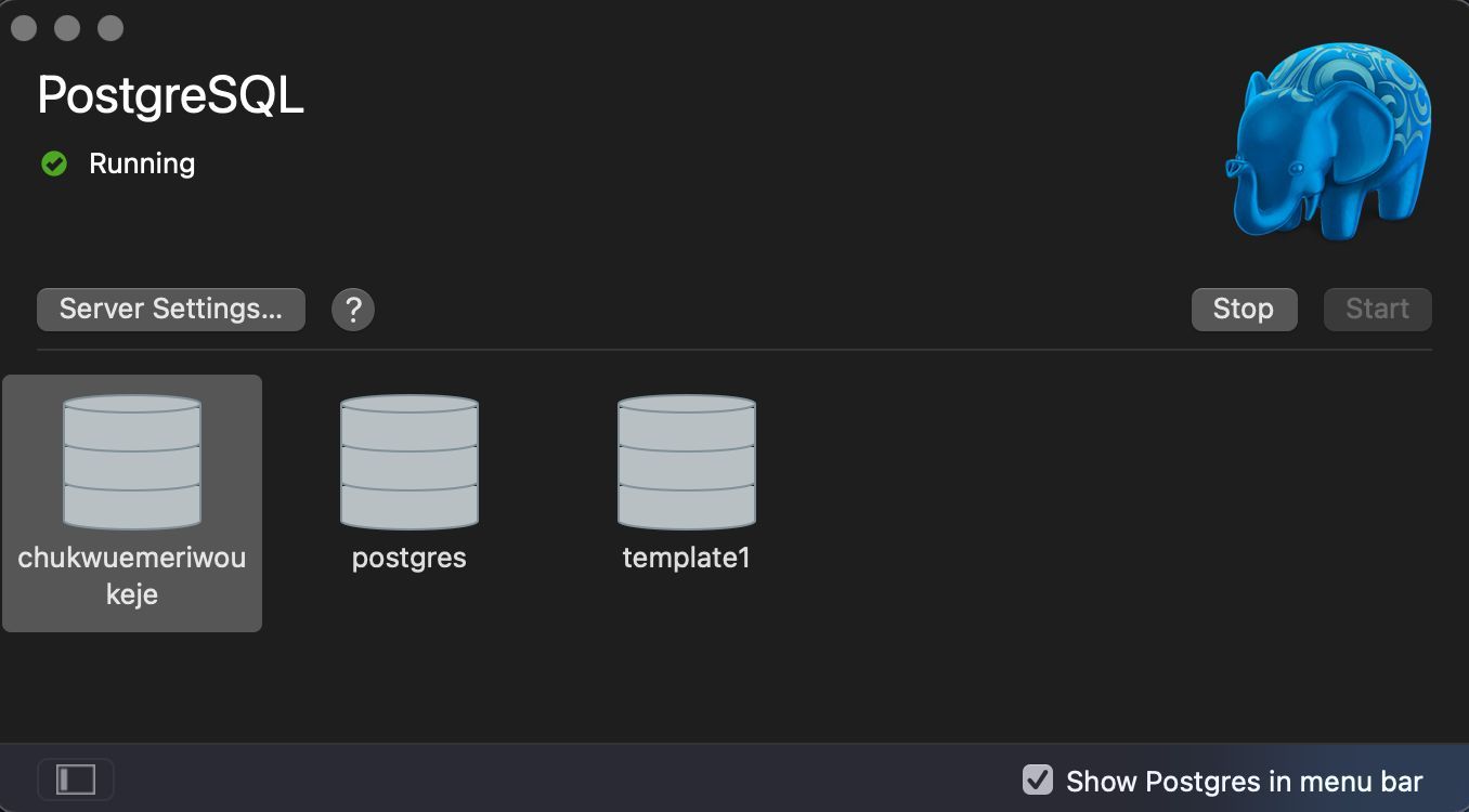 نصب PostgreSQL در macOS