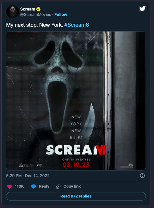 تریلر فیلم Scream VI (جیغ ۶)