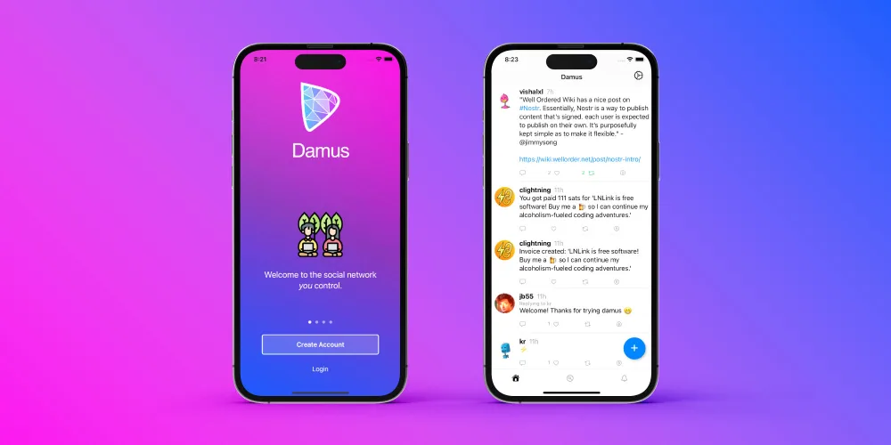 برنامه داموس (Damus)