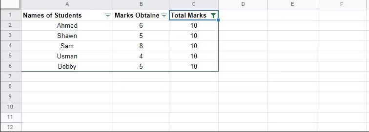 قالب بندی برگه های Google Sheets