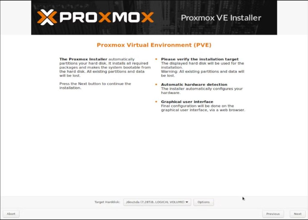 نصب محیط مجازی Proxmox روی سرور لینوکس