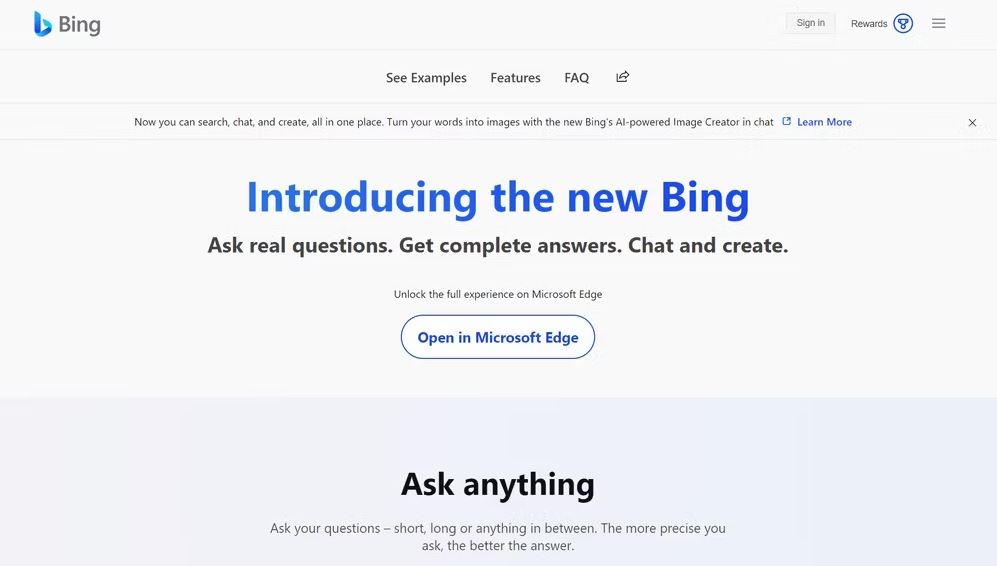 استفاده از موتور جستجوی Bing با هوش مصنوعی
