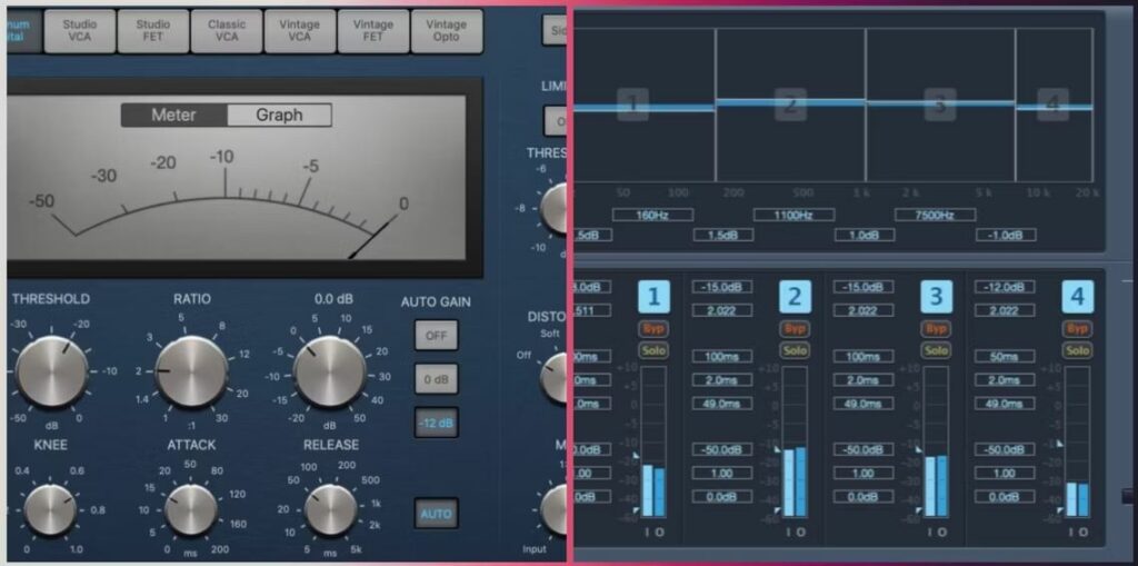 افزونه های فشرده سازی در Logic Pro