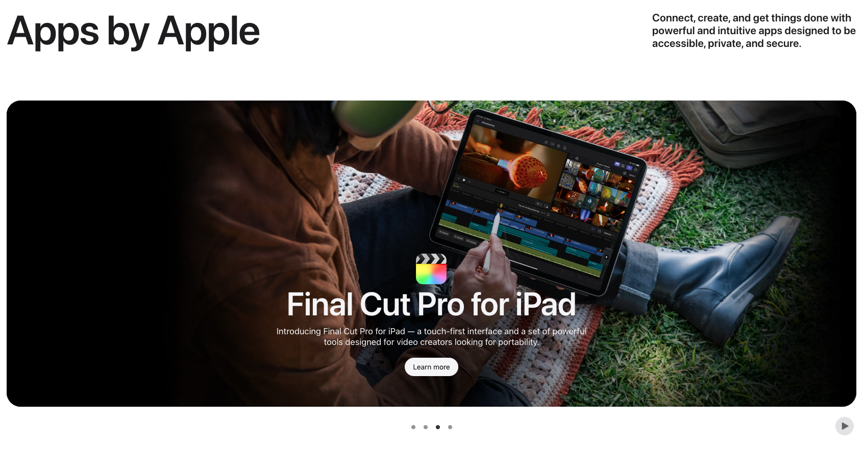 سایت جدید Apps by Apple