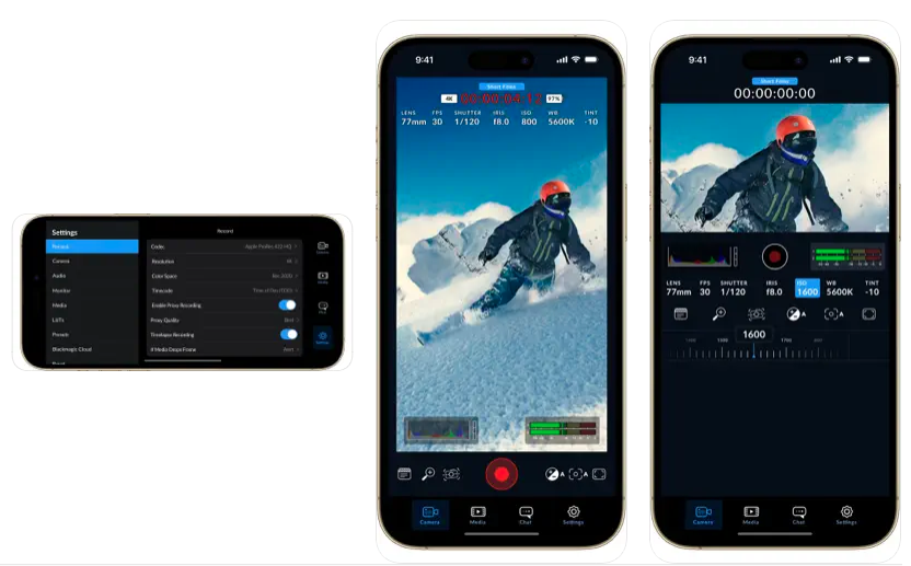 اپلیکیشن Blackmagic Camera