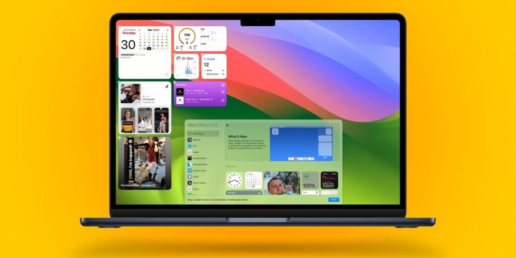 اضافه کردن ویجت های تعاملی به دسکتاپ مک