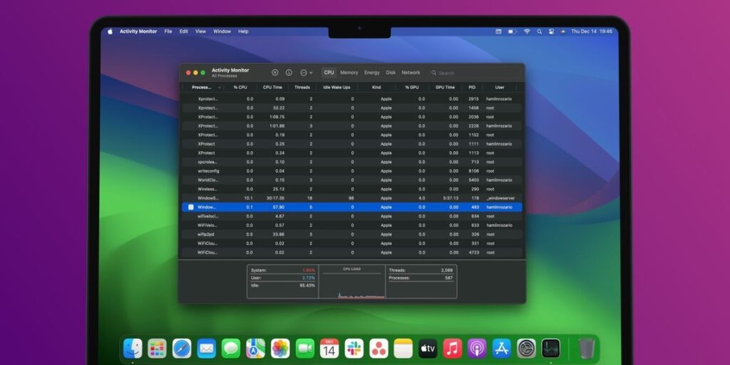 باز کردن Task Manager در مک