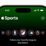 استفاده از Apple Sports در آیفون 