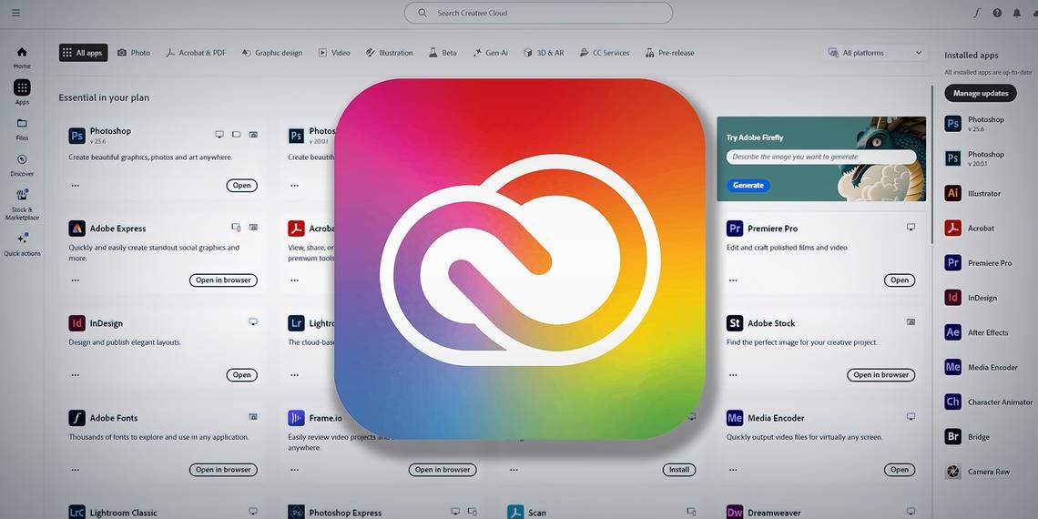 اشتراک Adobe Creative Cloud