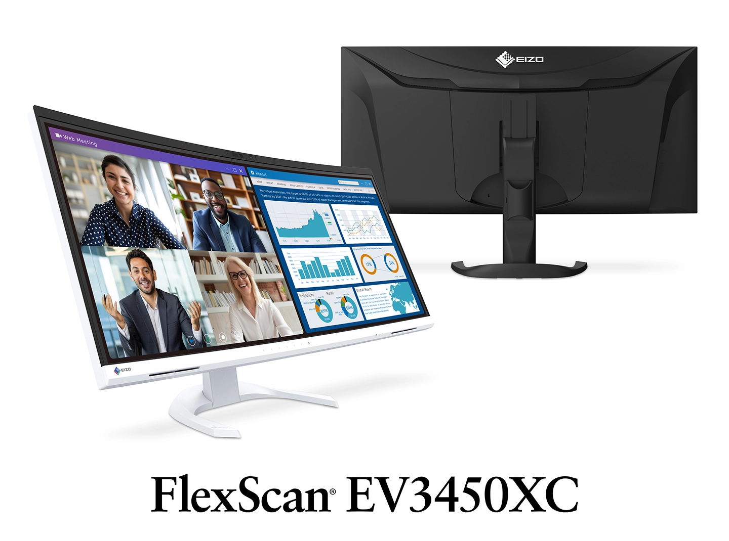 مانتیور منحنی FlexScan EV3450XC