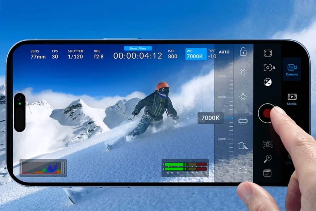نرم‌ افزار حرفه‌ای Blackmagic Camera