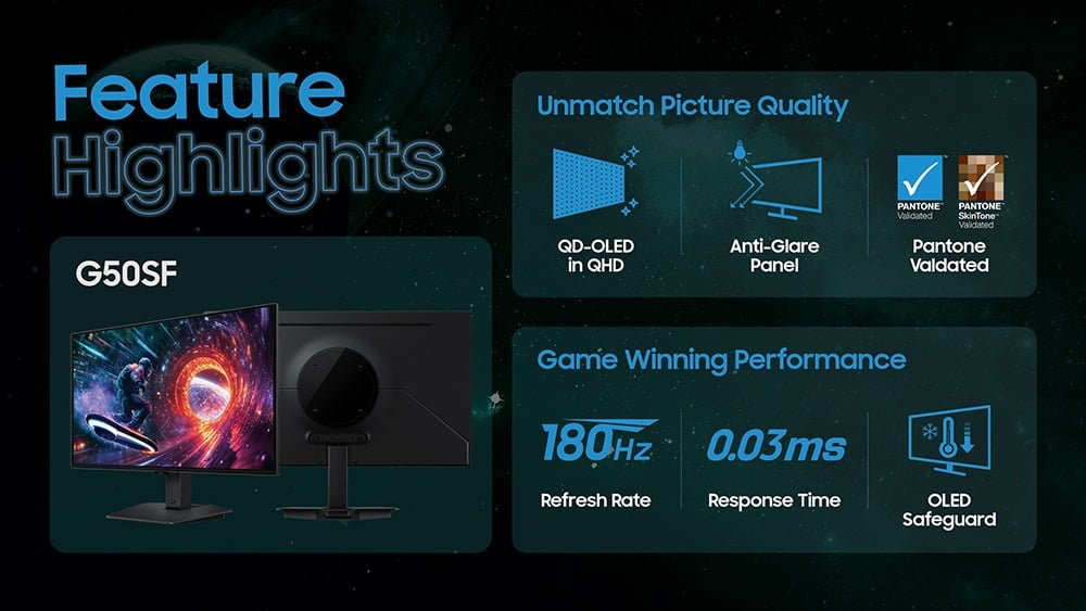 مانیتور گیمینگ Samsung Odyssey OLED G50SF