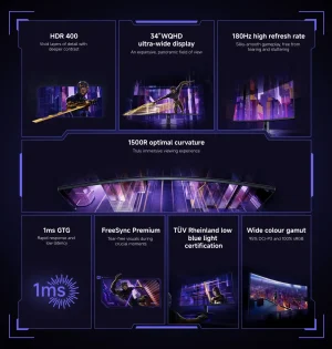 مانیتور گیمینگ خمیده G34WQi 2026