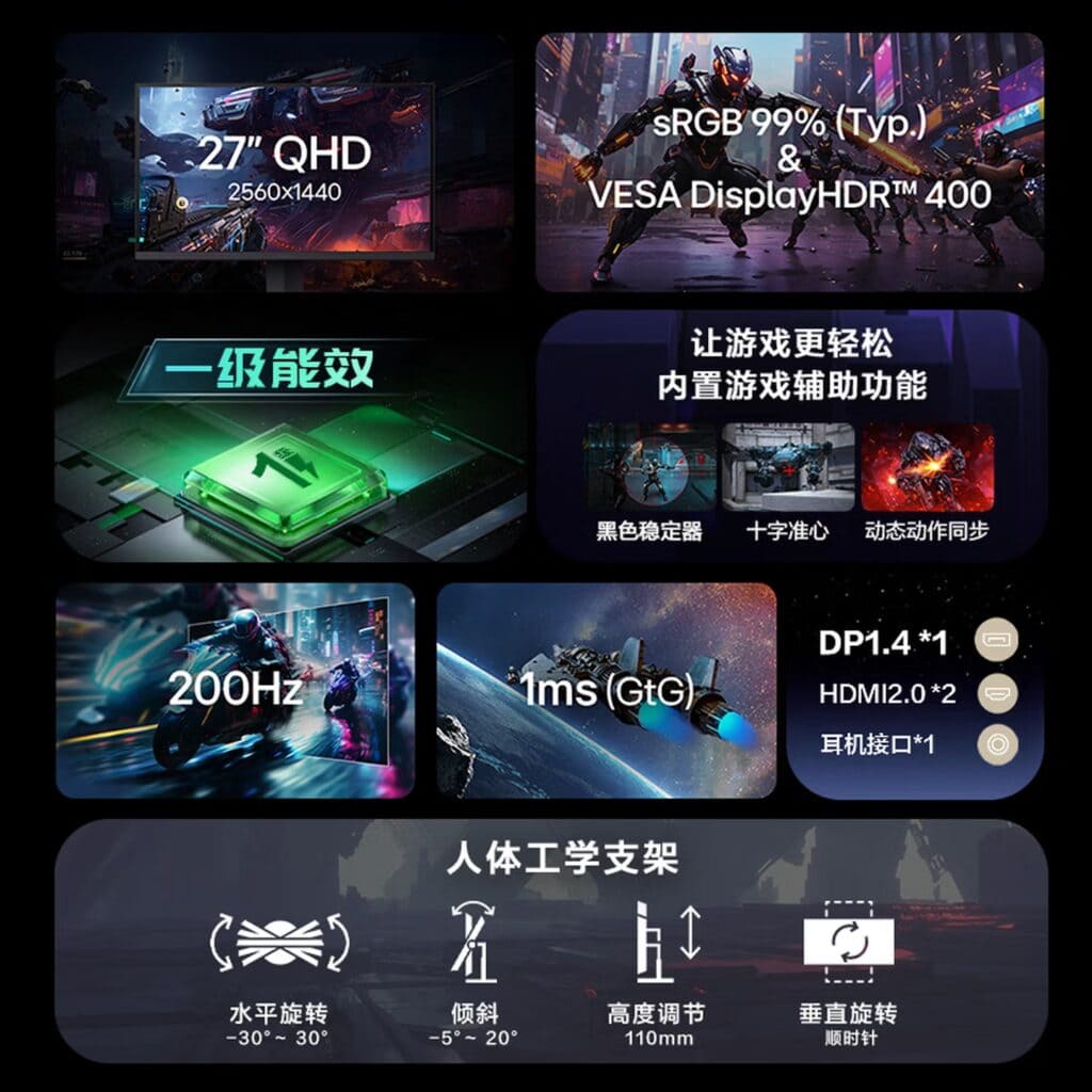 مانیتور گیمینگ ۲۷ اینچی 27G610A الجی