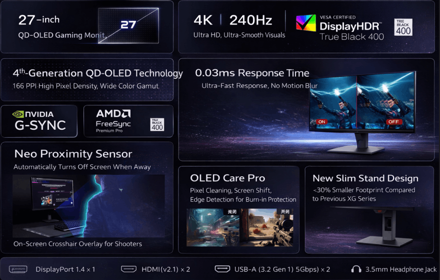 مانیتور گیمینگ ASUS XG27UQDMS
